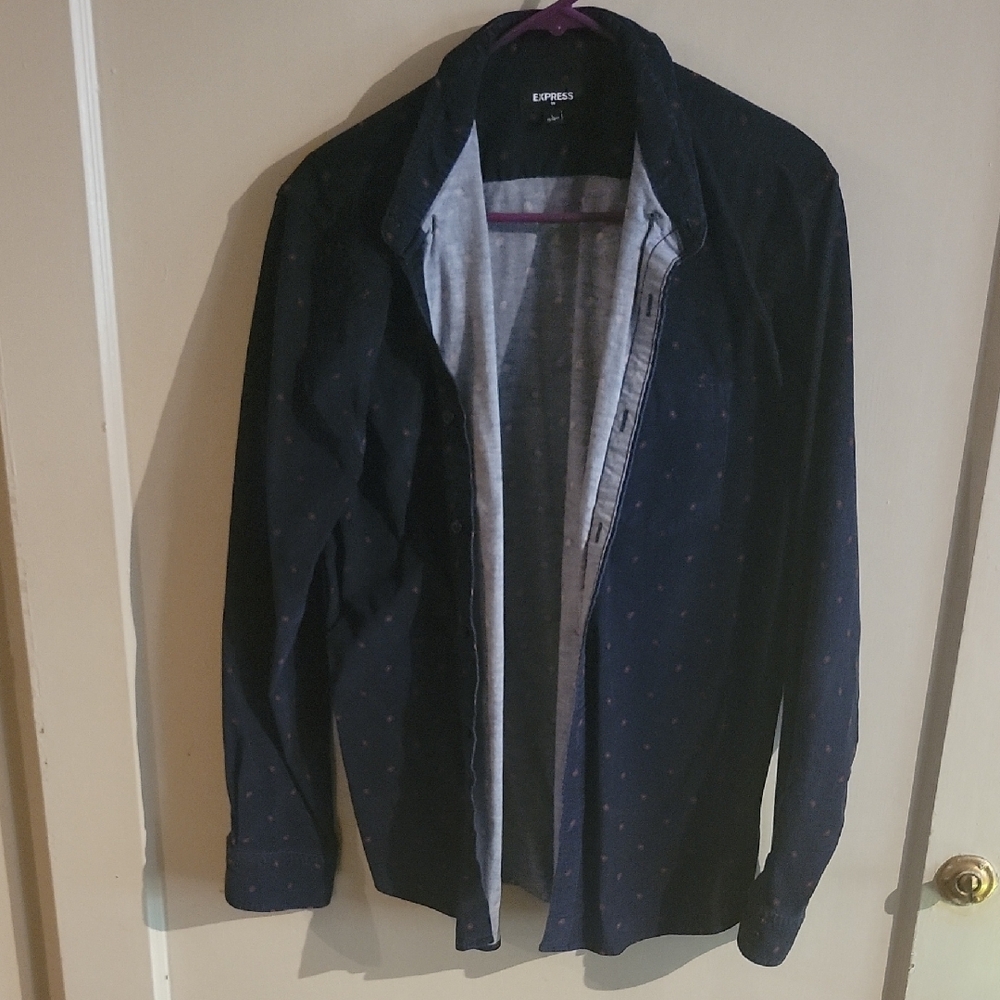 Express Blue Lightweight Shirt Jacket